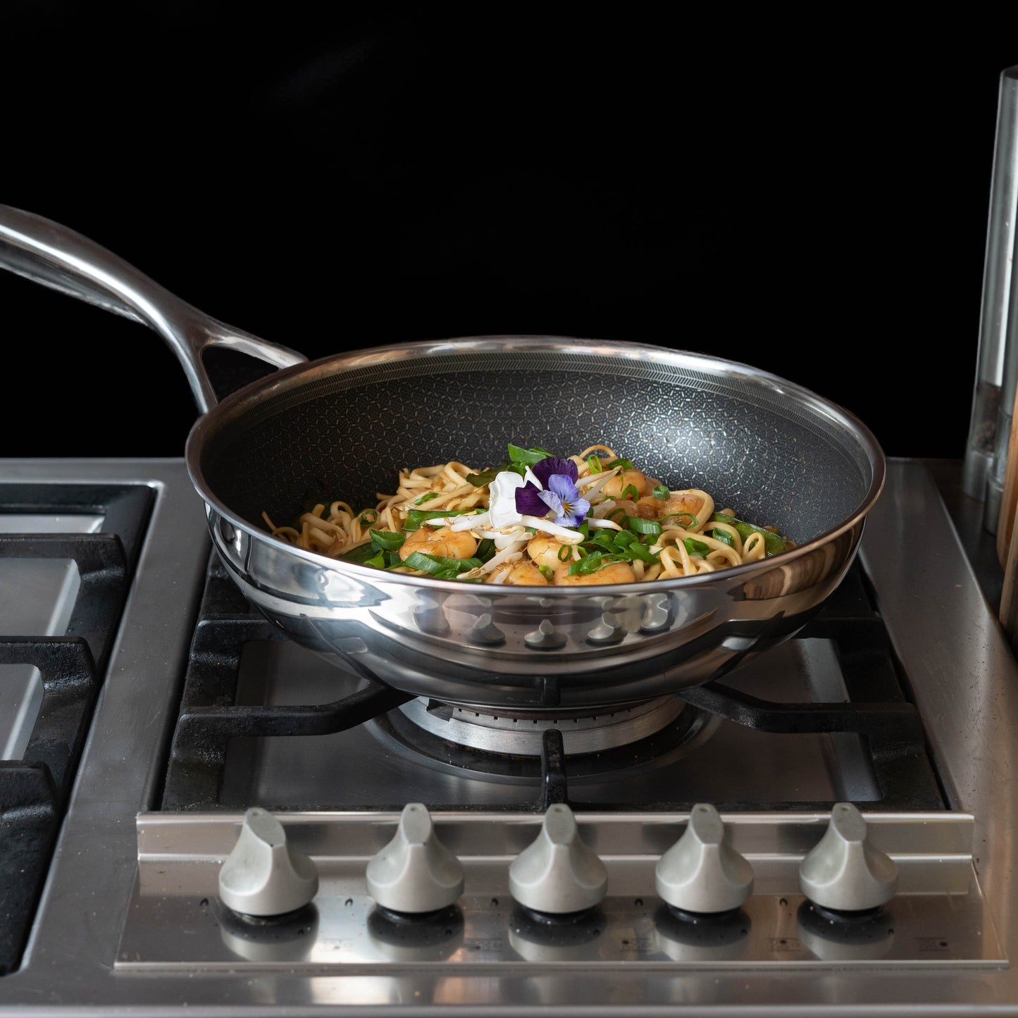 Hybride wok Ø 28 cm met deksel