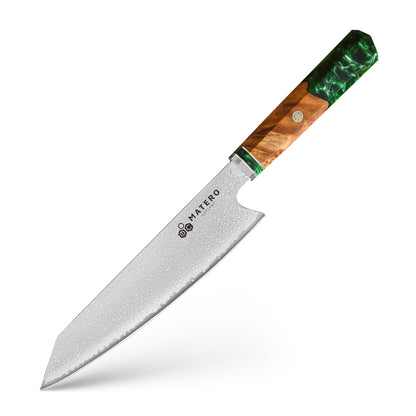 Forest Epoxy Damascus Kiritsuke 20 cm