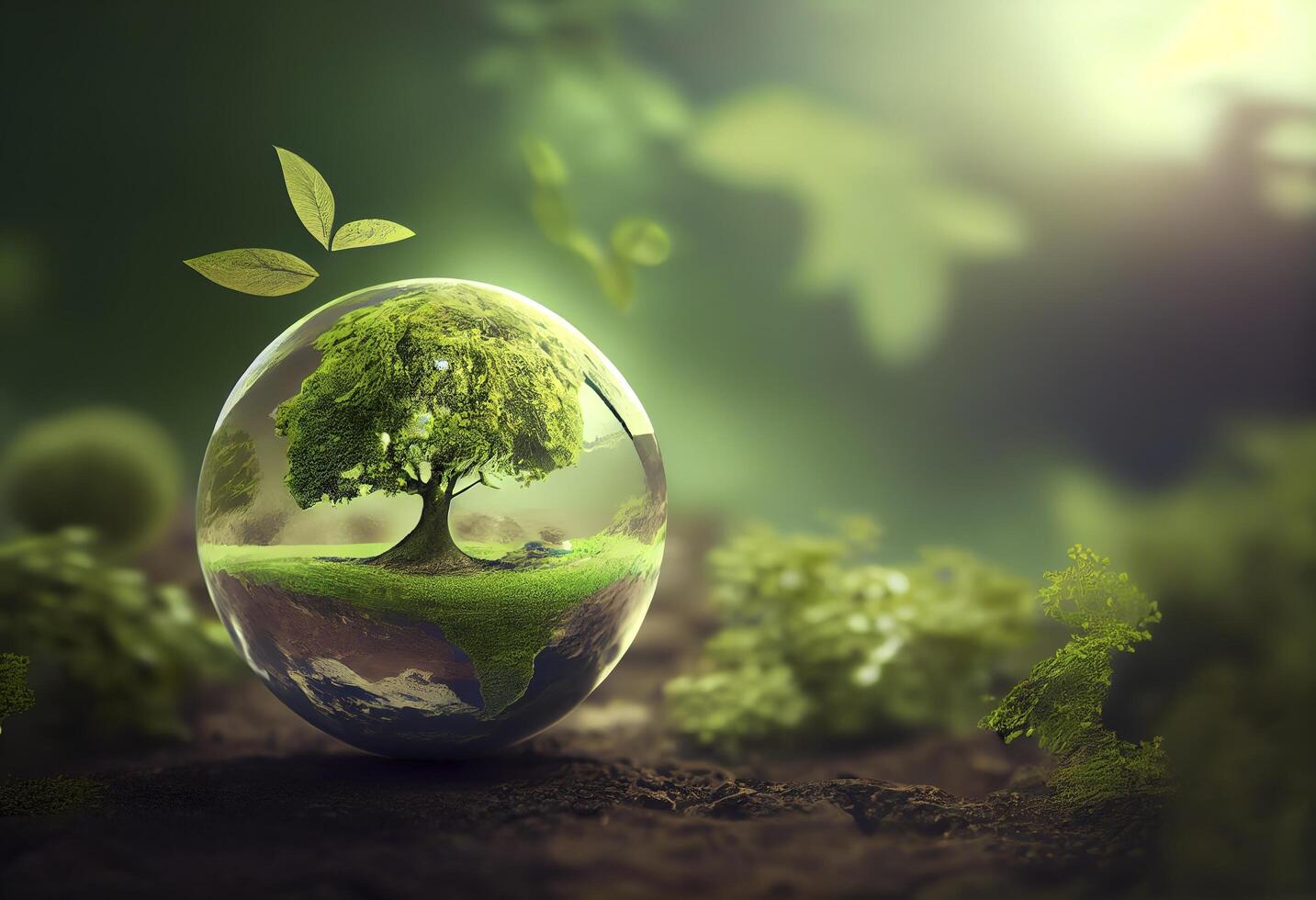 tree in waterdrop
